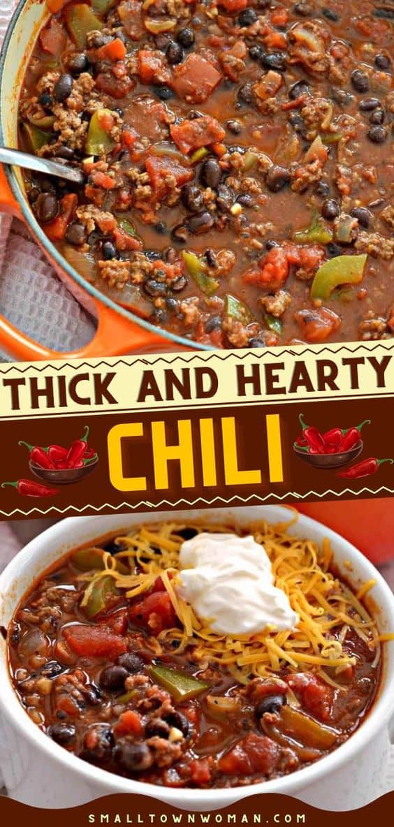Thick Hearty Chili Recipe | Small Town Woman