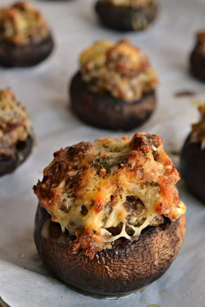 Sausage Stuffed Mushrooms - Small Town Woman