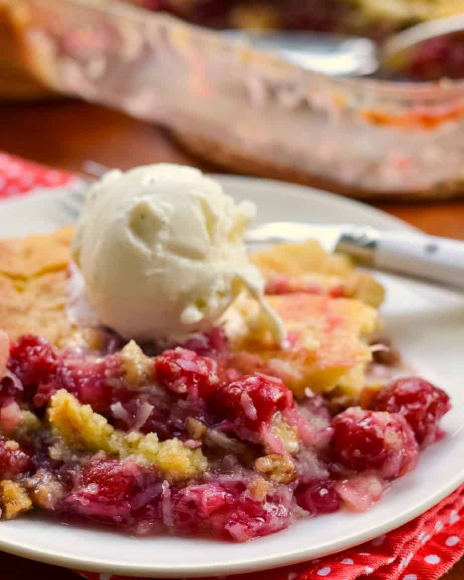 Buttery Apple Cherry Dump Cake Recipe (Made in the Crockpot): Easy