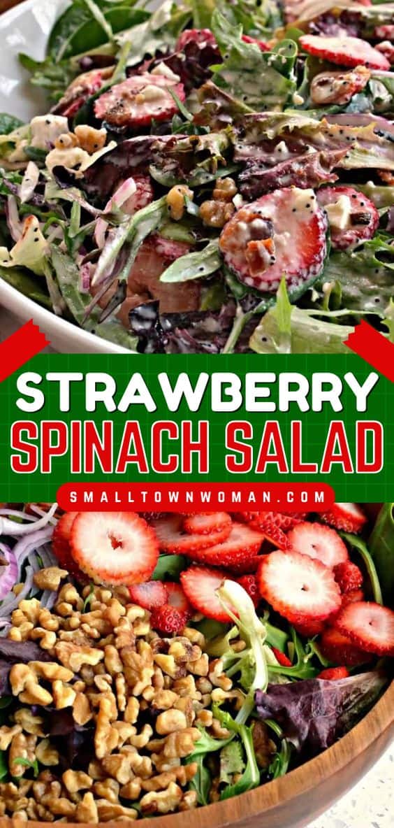 Strawberry Spinach Salad Recipe | Small Town Woman