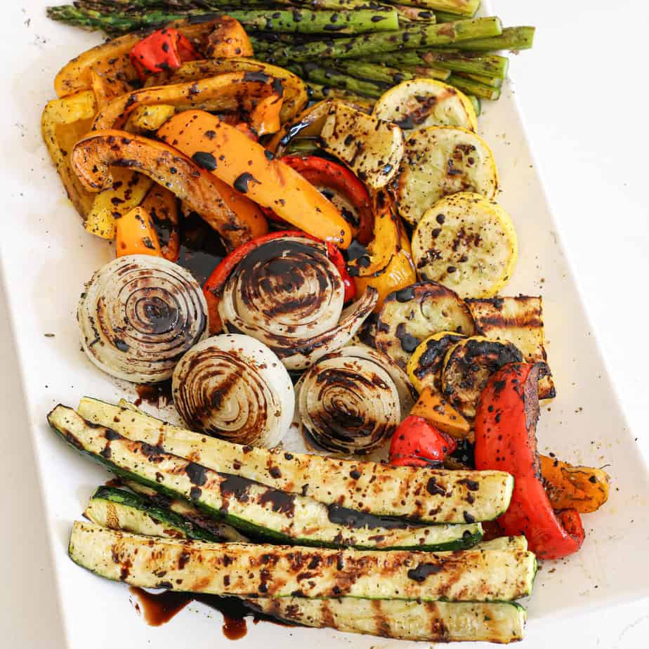 Grilled Vegetable with Balsamic Reduction Sauce