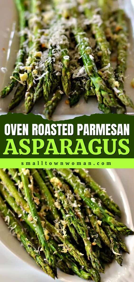 Oven Roasted Parmesan Asparagus - Small Town Woman