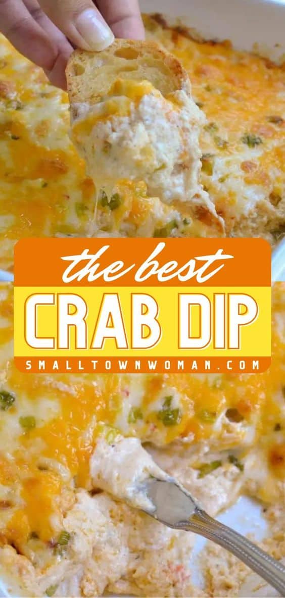 Cheesy Hot Crab Dip | Small Town Woman