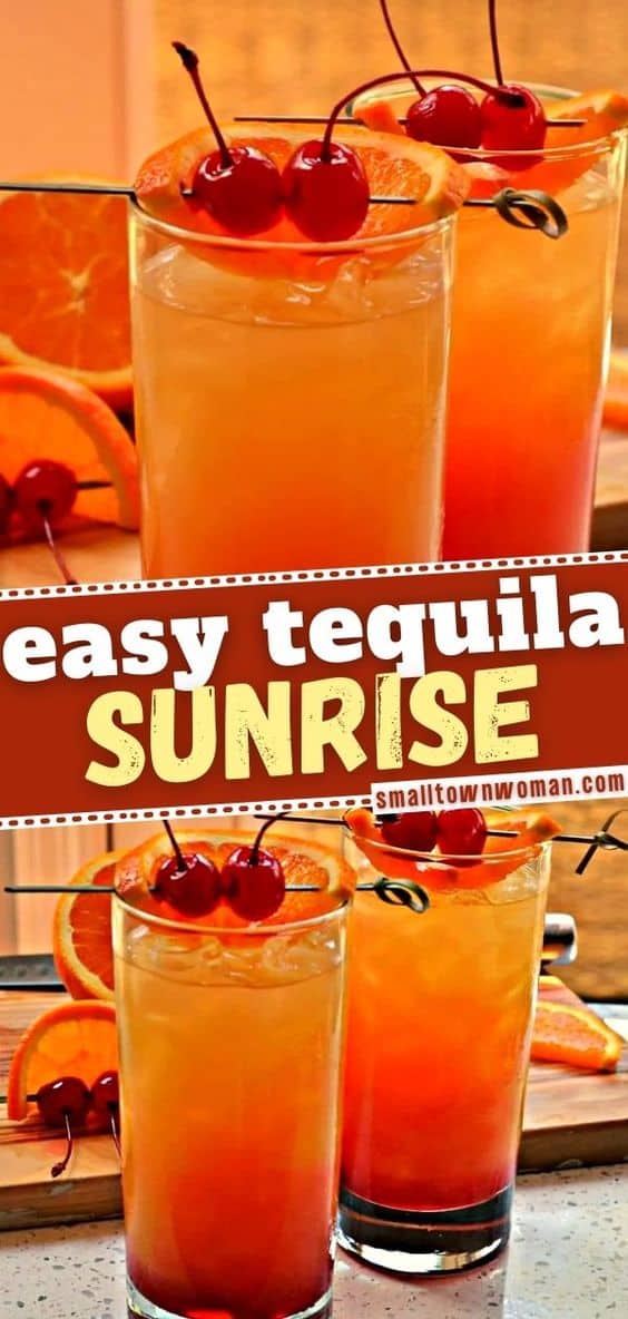 Tequila Sunrise An Easy Three Ingredient Refreshing Cocktail 6485