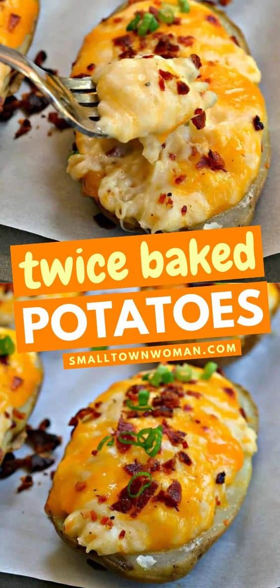 Twice Baked Potatoes Recipe | Small Town Woman