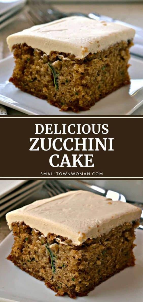 Zucchini Cake with Brown Sugar Cream Cheese Frosting