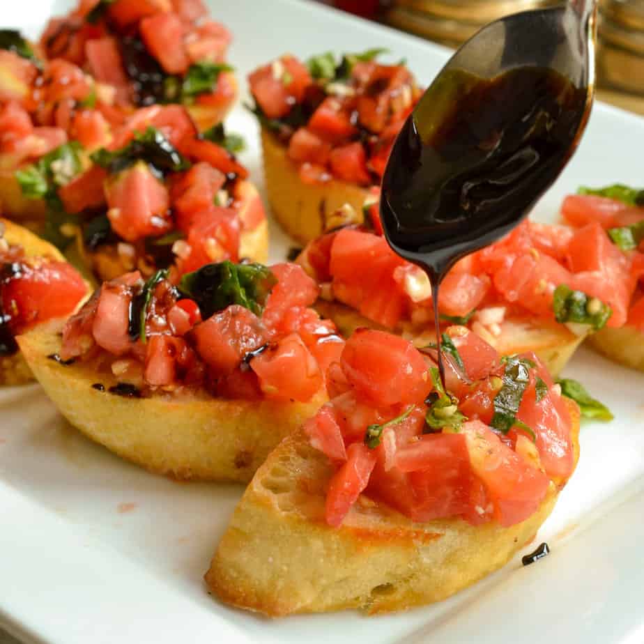 Easy Bruschetta with Balsamic Glaze | Small Town Woman