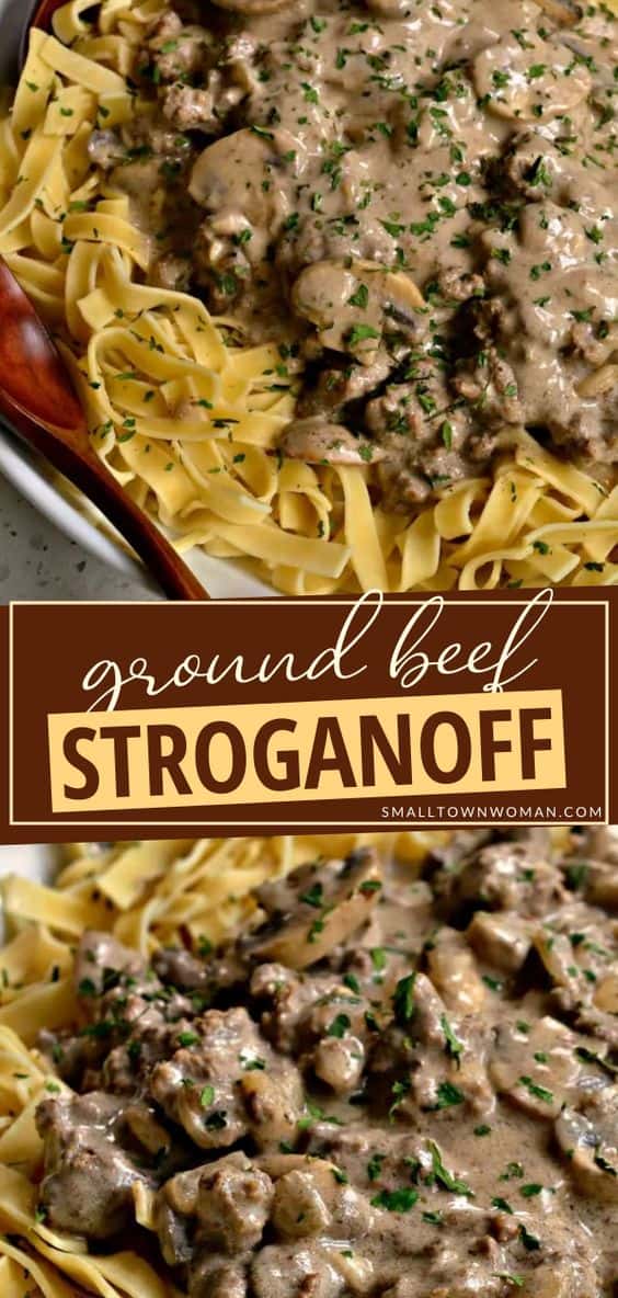 Easy Ground Beef Stroganoff Recipe Small Town Woman