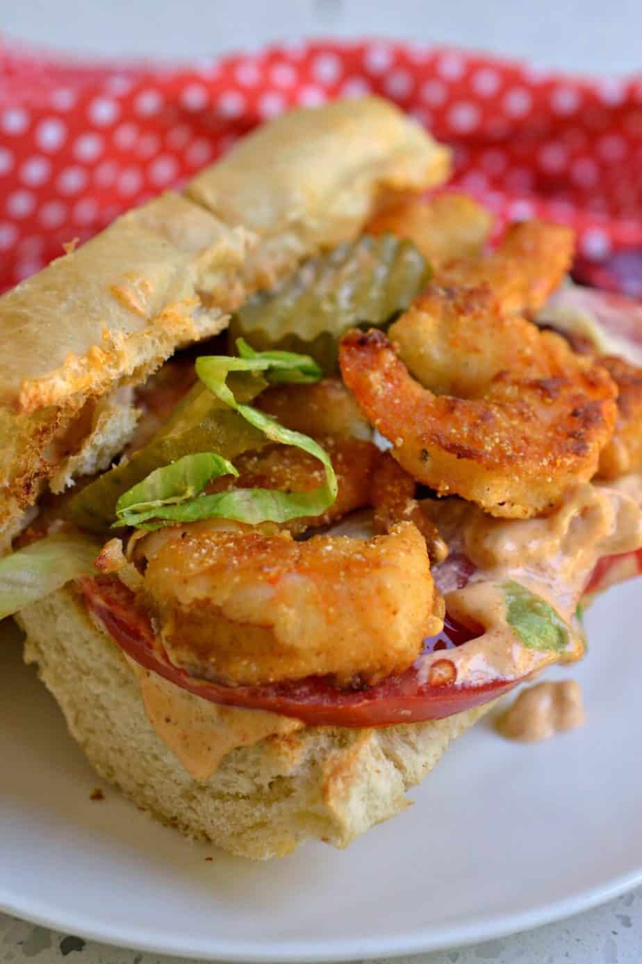 Shrimp Po Boy with an Easy Sassy Remoulade Sauce