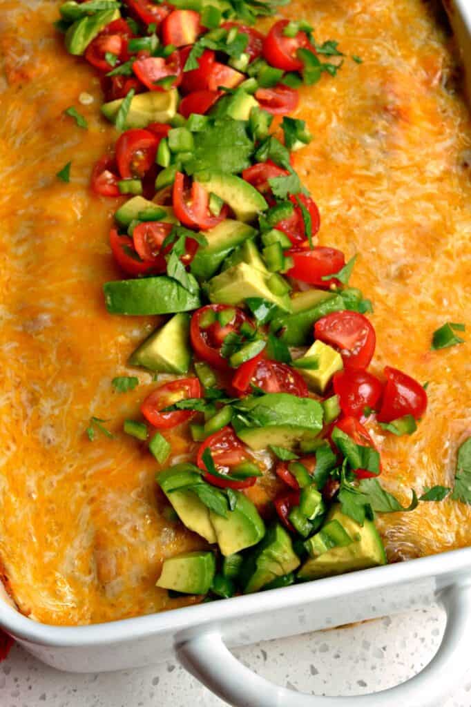 Beef Enchilada Casserole with Homemade Enchilada Sauce