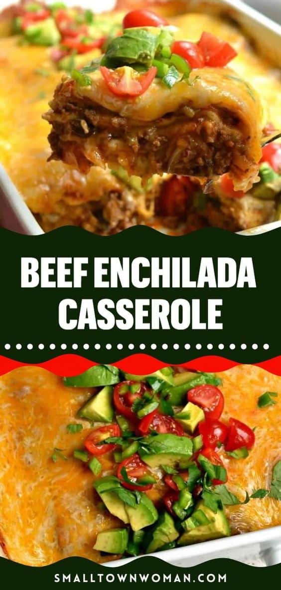 Beef Enchilada Casserole with Homemade Enchilada Sauce