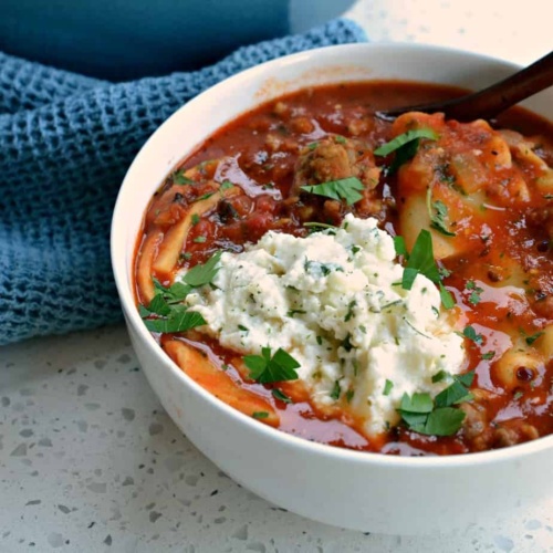 Best Lasagna Soup Recipe | Small Town Woman