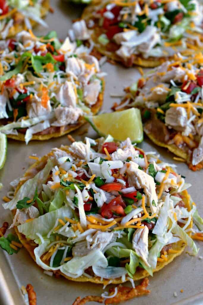 Easy Chicken Tostadas | Small Town Woman