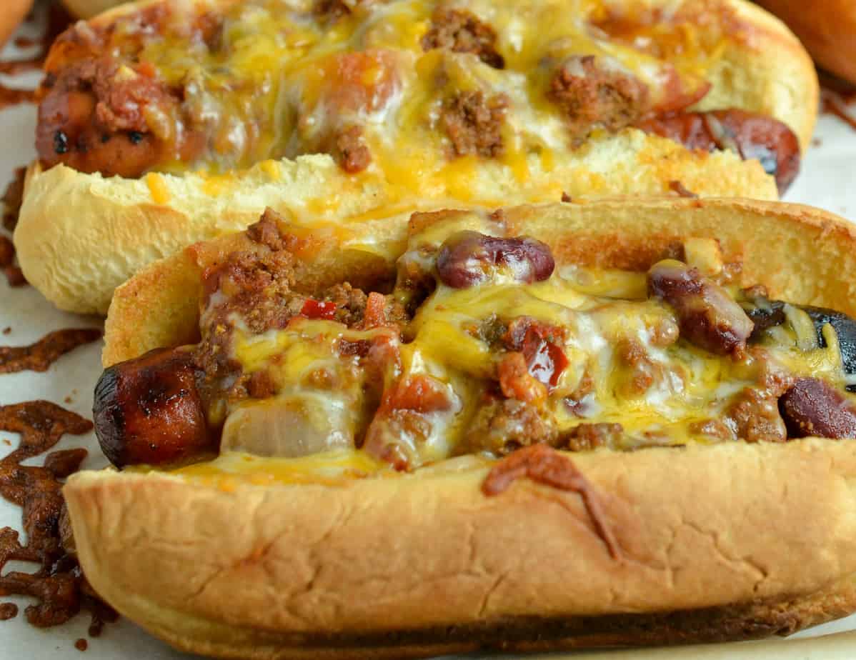 hotdog with cheese