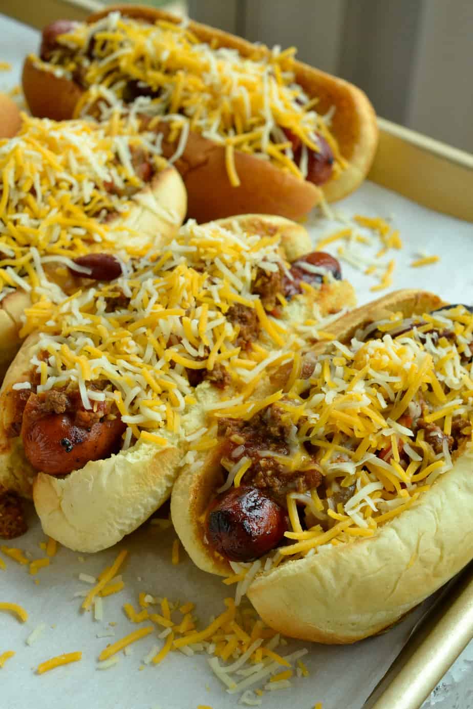 Chili Cheese Dogs for Game Day and Movie Night