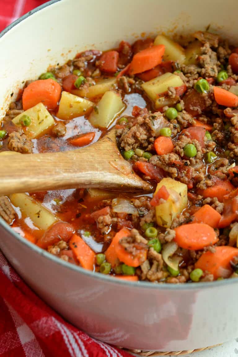 Hamburger Stew (One Easy Quick and Economical Meal)