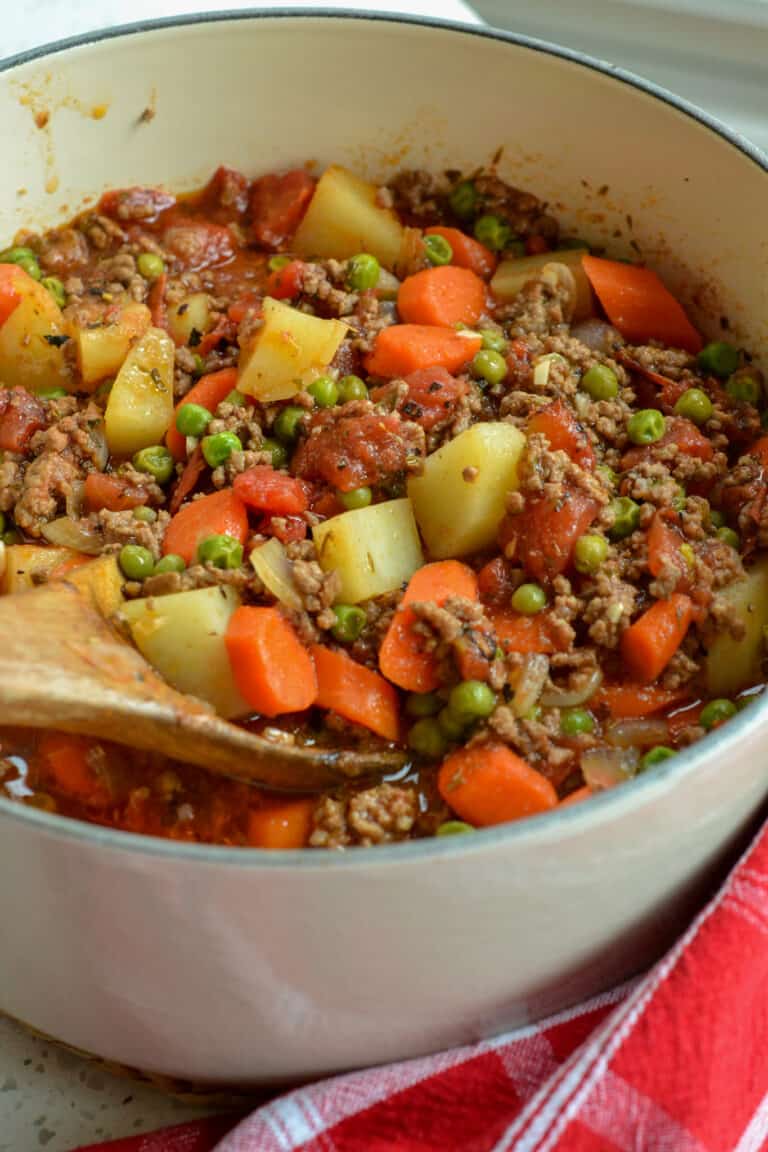 Hamburger Stew (One Easy Quick and Economical Meal)