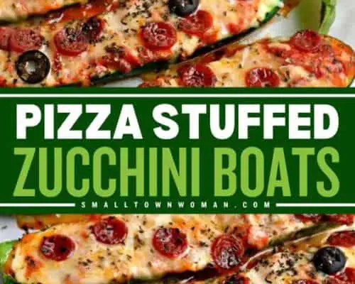 Pizza Stuffed Zucchini Boats