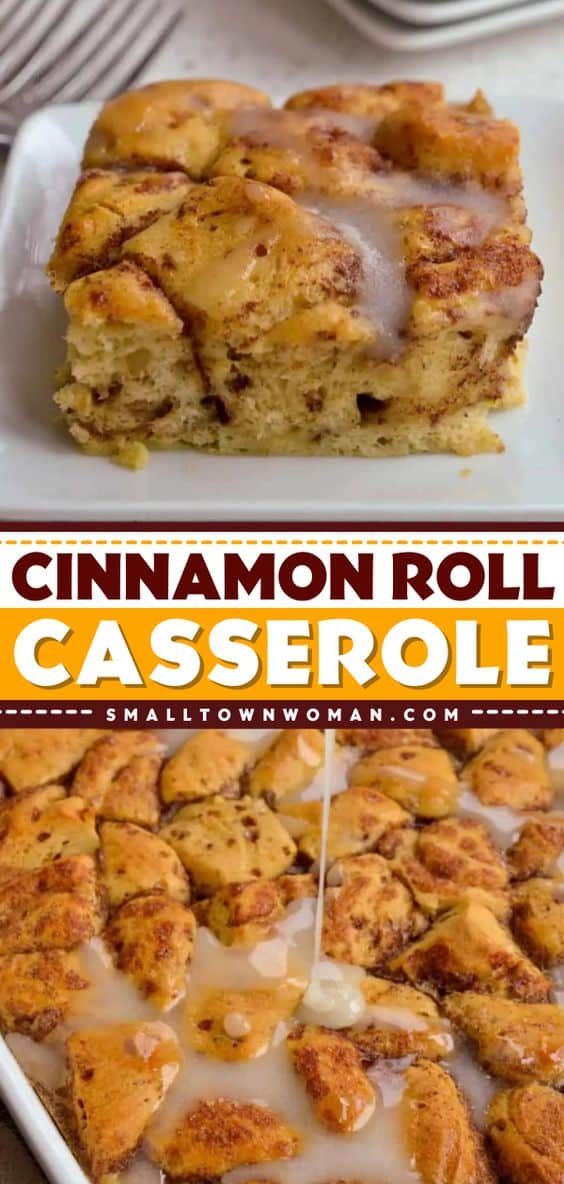 Easy Cinnamon Roll Casserole | Small Town Woman