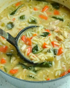 Lemon Chicken Orzo Soup