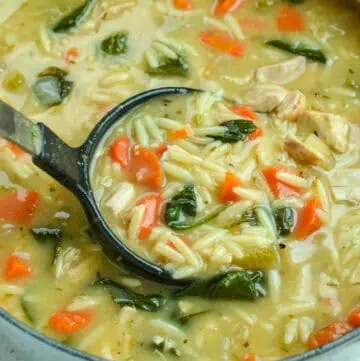 Lemon Chicken Orzo Soup