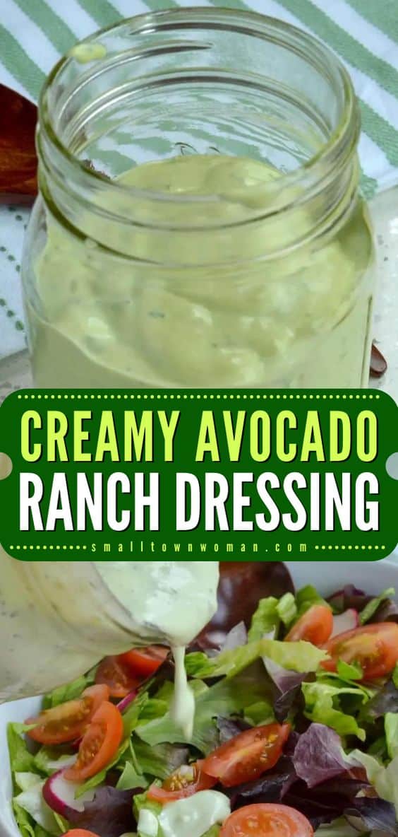 Creamy Avocado Ranch Dressing | Small Town Woman