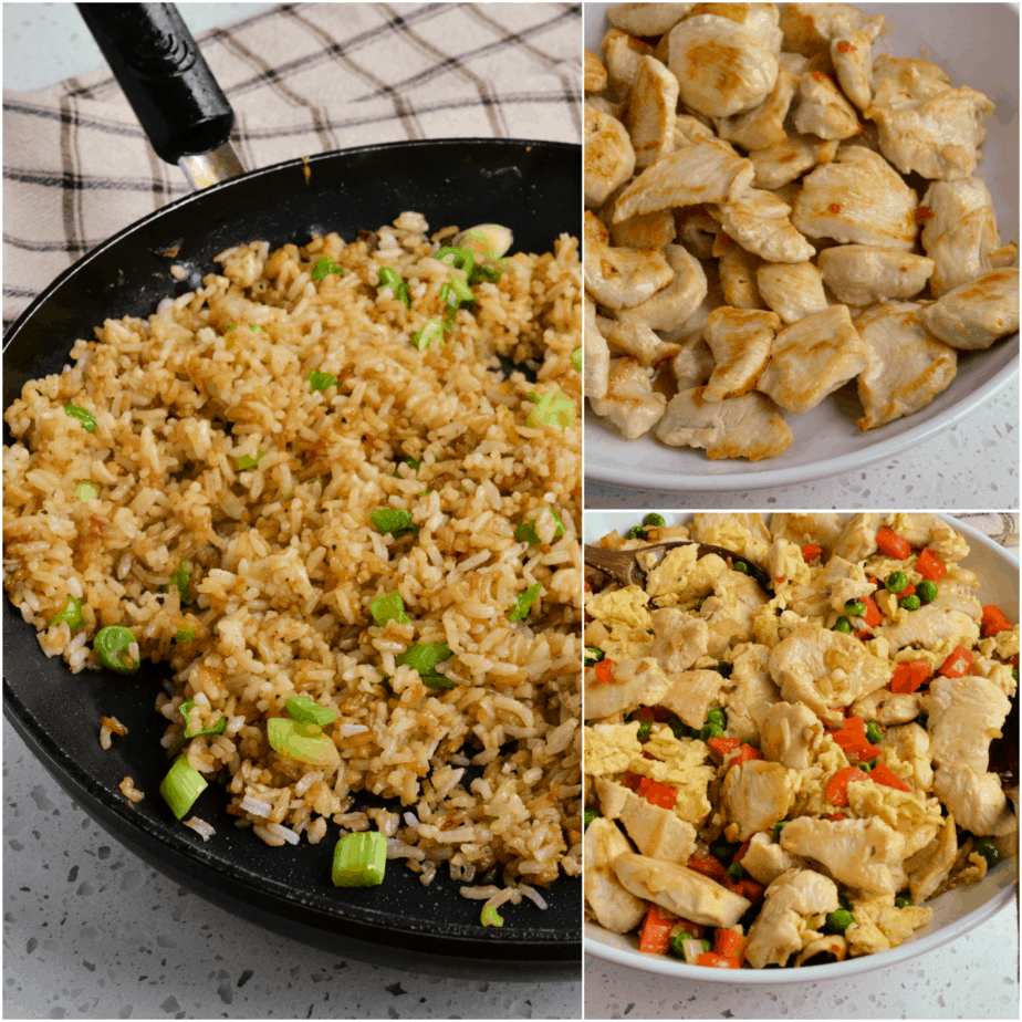 The steps to making Chicken Fried Rice