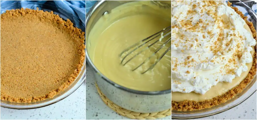 There are several steps to making Butterscotch Pie. 