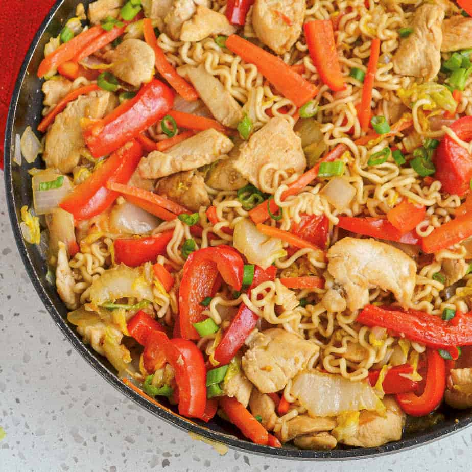 Spicy Thai Chicken and Veggie Noodles - Jo Cooks