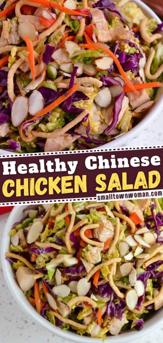 Chinese Chicken Salad with a Sweet Asian Dressing | Small Town Woman