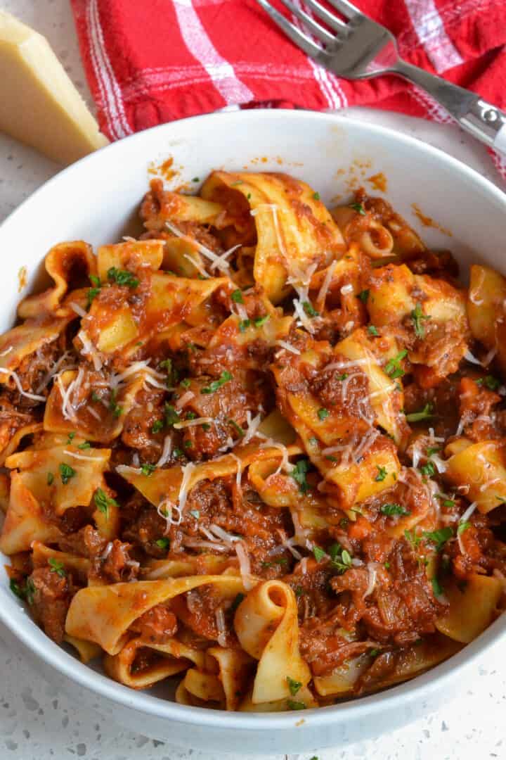 Beef Ragu with Pappardelle Pasta | Small Town Woman