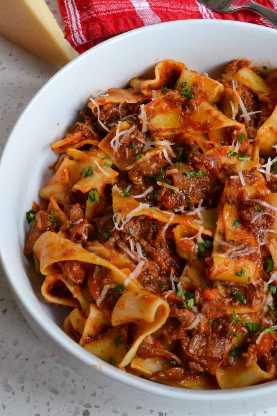 Beef Ragu with Pappardelle Pasta | Small Town Woman