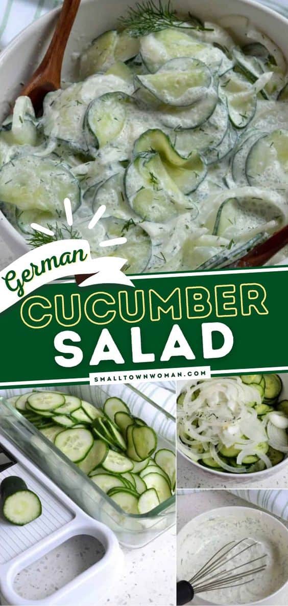 Easy German Cucumber Salad (With Sour Cream and Fresh Dill)