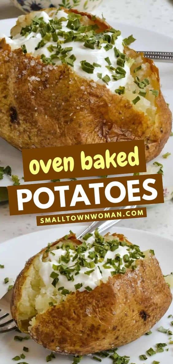 Steakhouse Oven Baked Potatoes | Small Town Woman