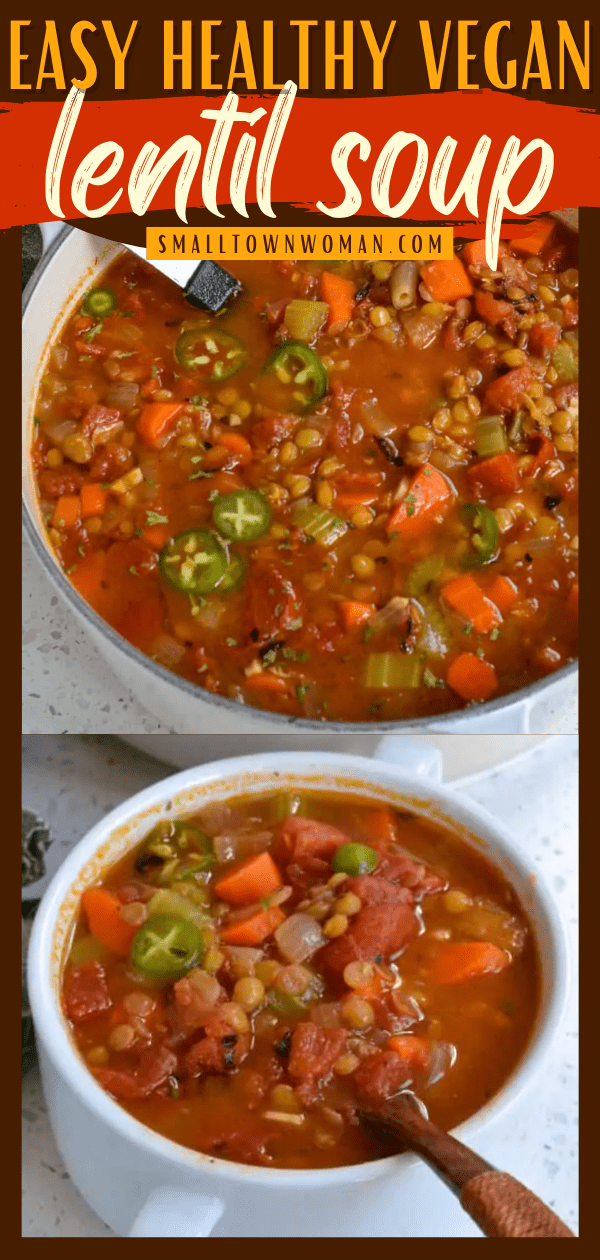 Lentil Soup (Healthy and Vegan Friendly) | Small Town Woman