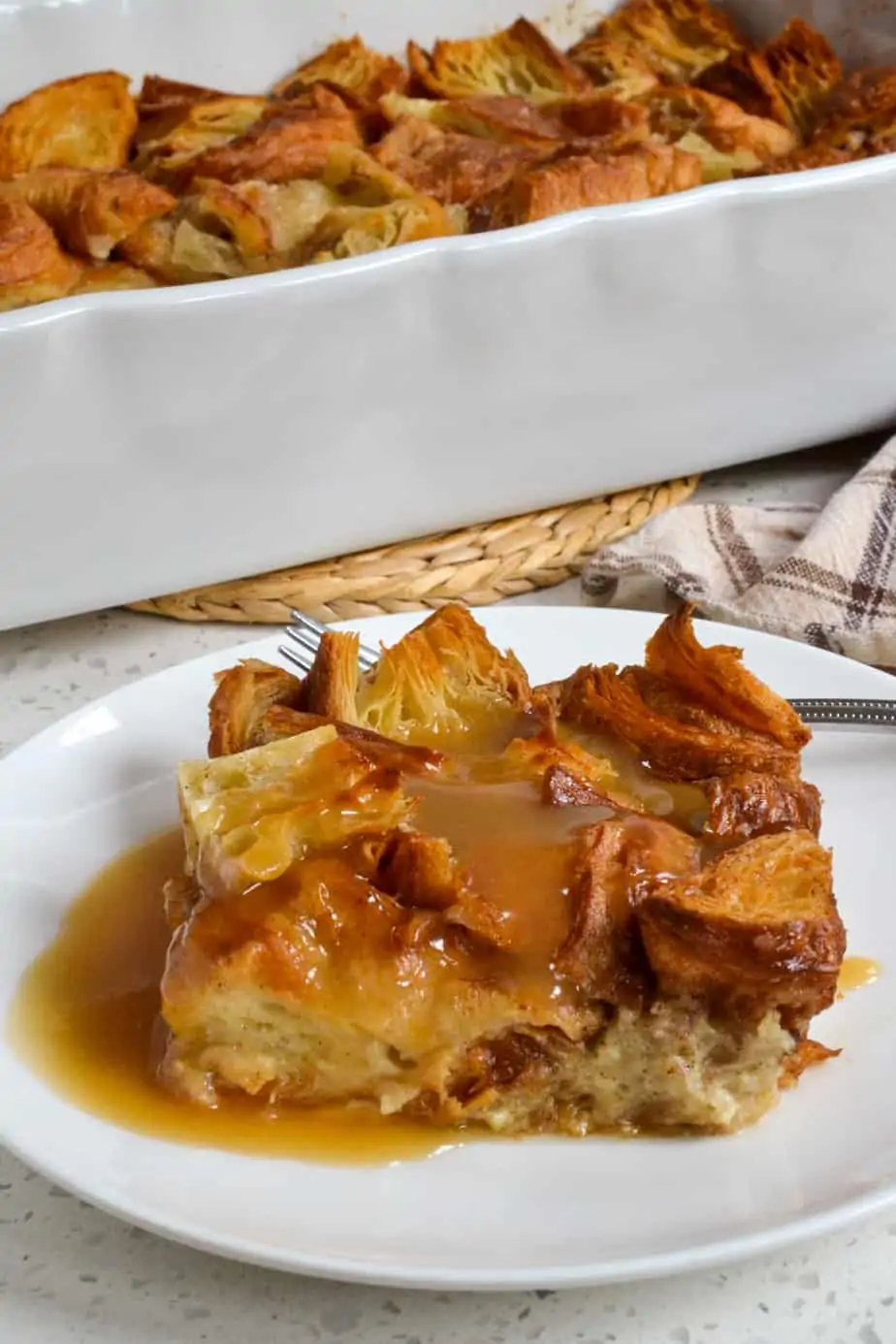 Croissant Bread Pudding Recipe with Nutella - Southern Kissed