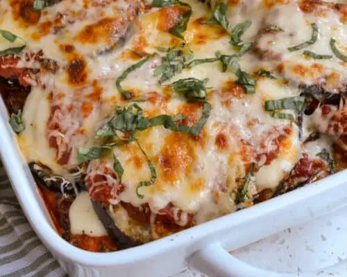 Eggplant Parmesan (Pan Fried or Baked)