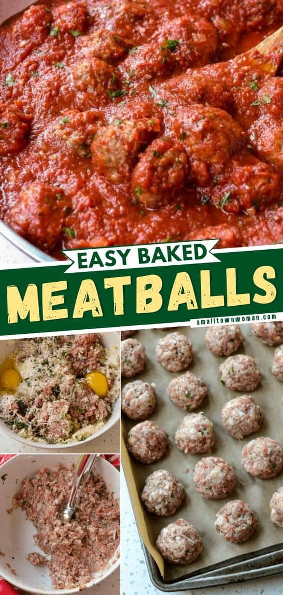 Baked Meatballs - Small Town Woman