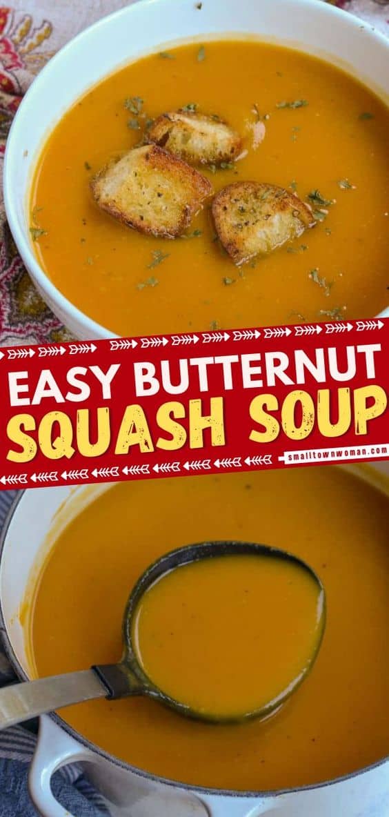 Easy Butternut Squash Soup | Small Town Woman