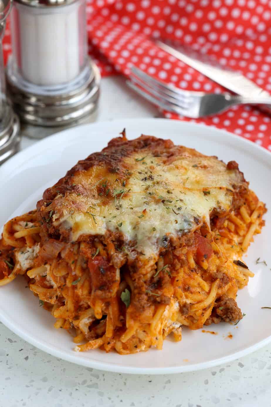 Best Baked Spaghetti Casserole | Small Town Woman