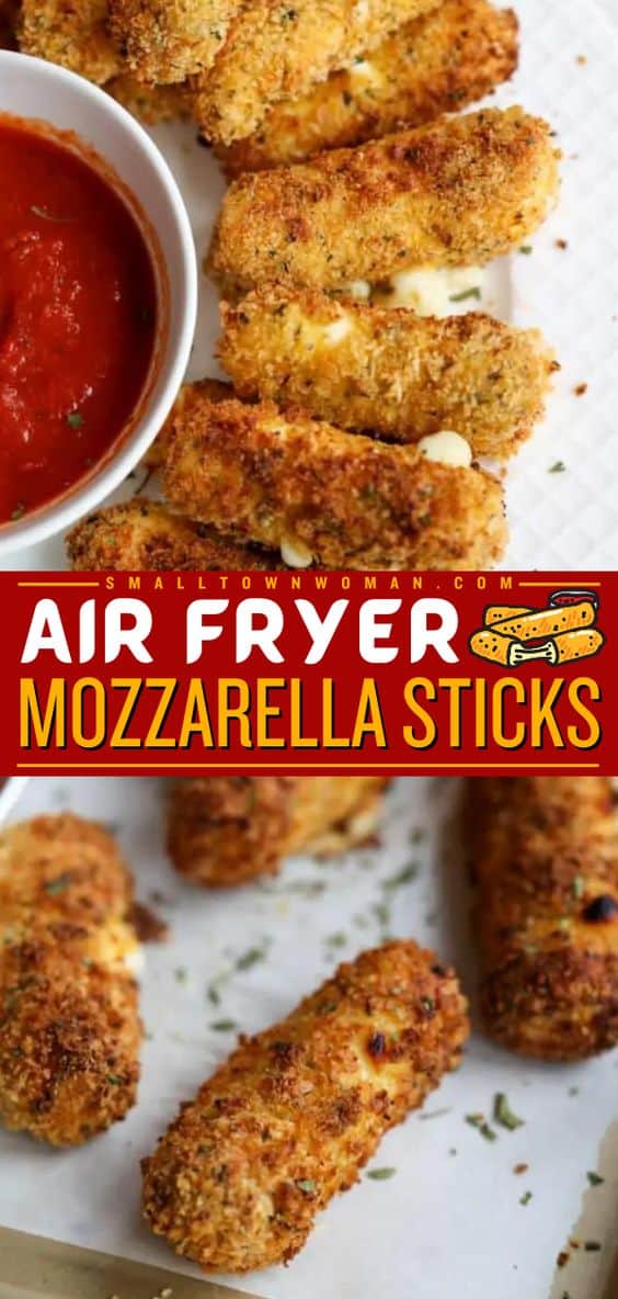 Air Fryer Mozzarella Sticks - Small Town Woman