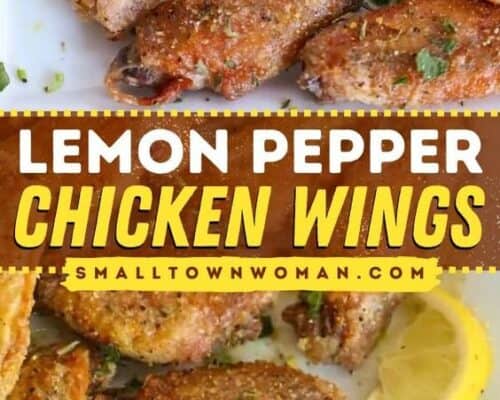 Lemon Pepper Chicken Wings - Small Town Woman