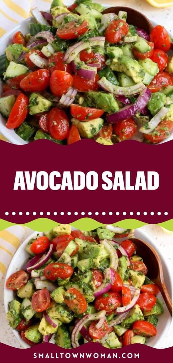 Easy Avocado and Tomato Salad | Small Town Woman