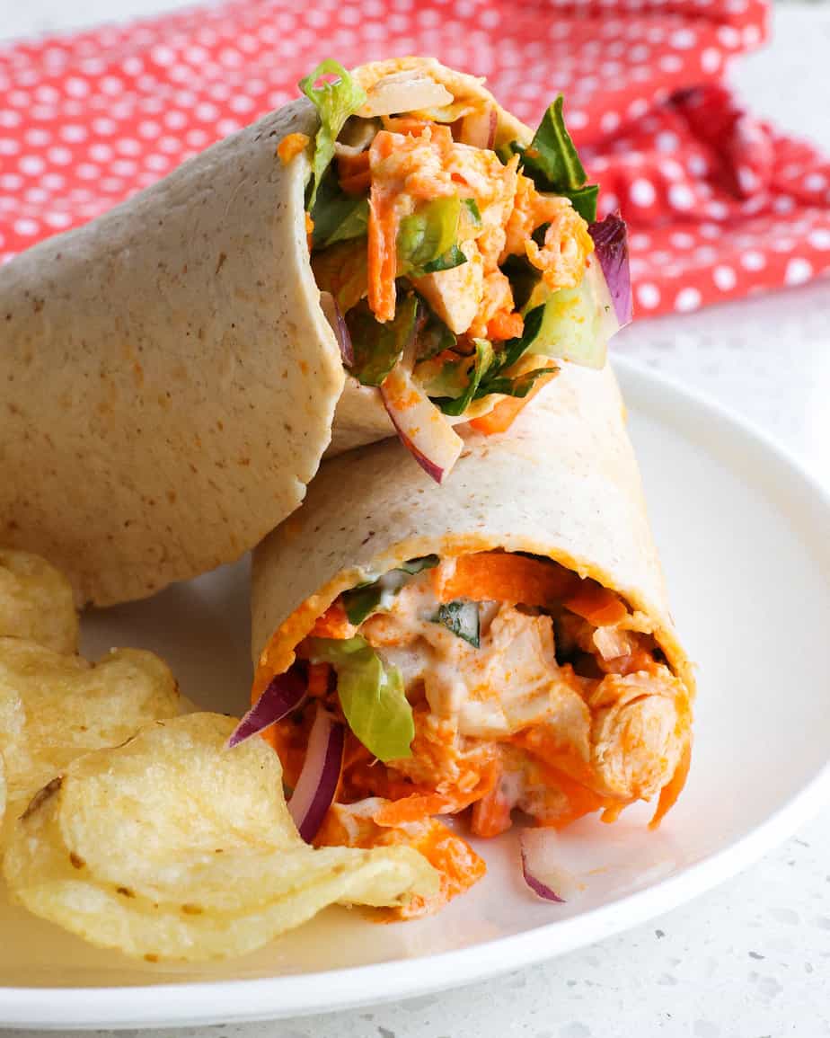 Spicy Buffalo Chicken Wraps for Two - A Flavor Journal