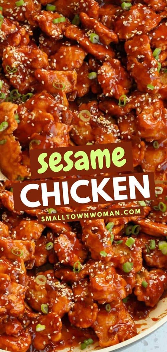 Crispy Sesame Chicken Recipe | Small Town Woman