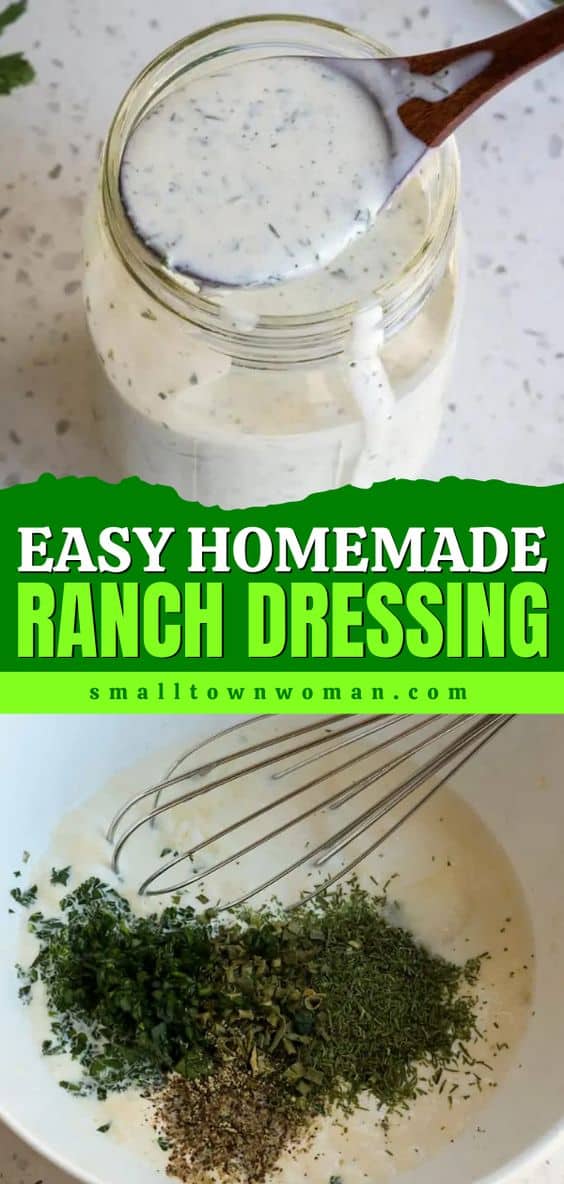 Homemade Ranch Dressing Recipe | Small Town Woman