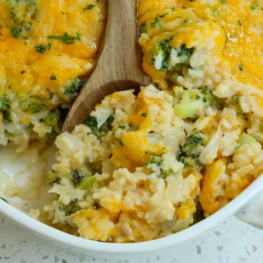 Broccoli Rice Casserole {Made from Scratch} - Spend With Pennies