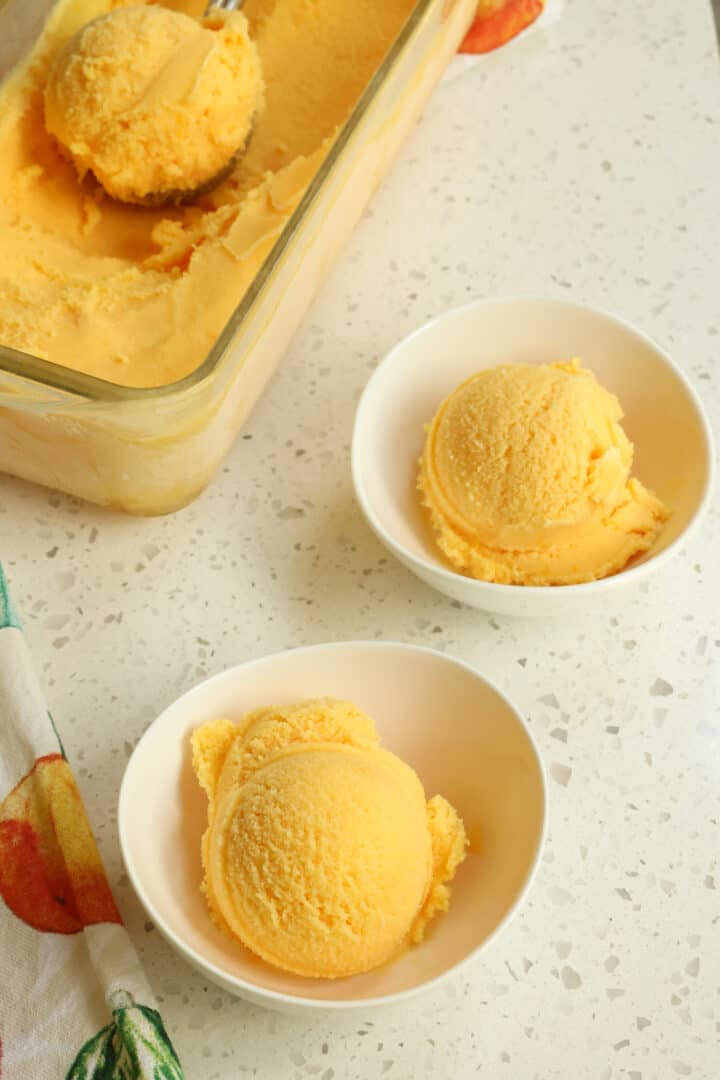 Homemade Orange Sherbet | Small Town Woman