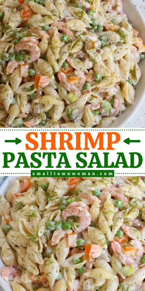 Shrimp Pasta Salad - Small Town Woman