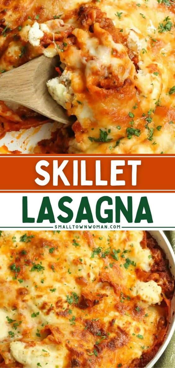 Skillet Lasagna - Small Town Woman